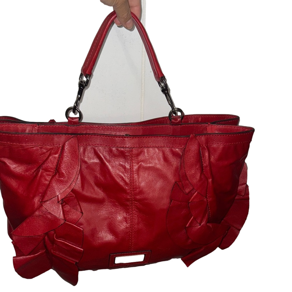 Valentino Garavani Red Ruffle Tote